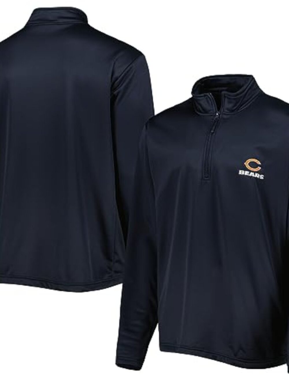 Men's NFL Football Quarter-Zip Pullover Fleece Lined Sweatshirt